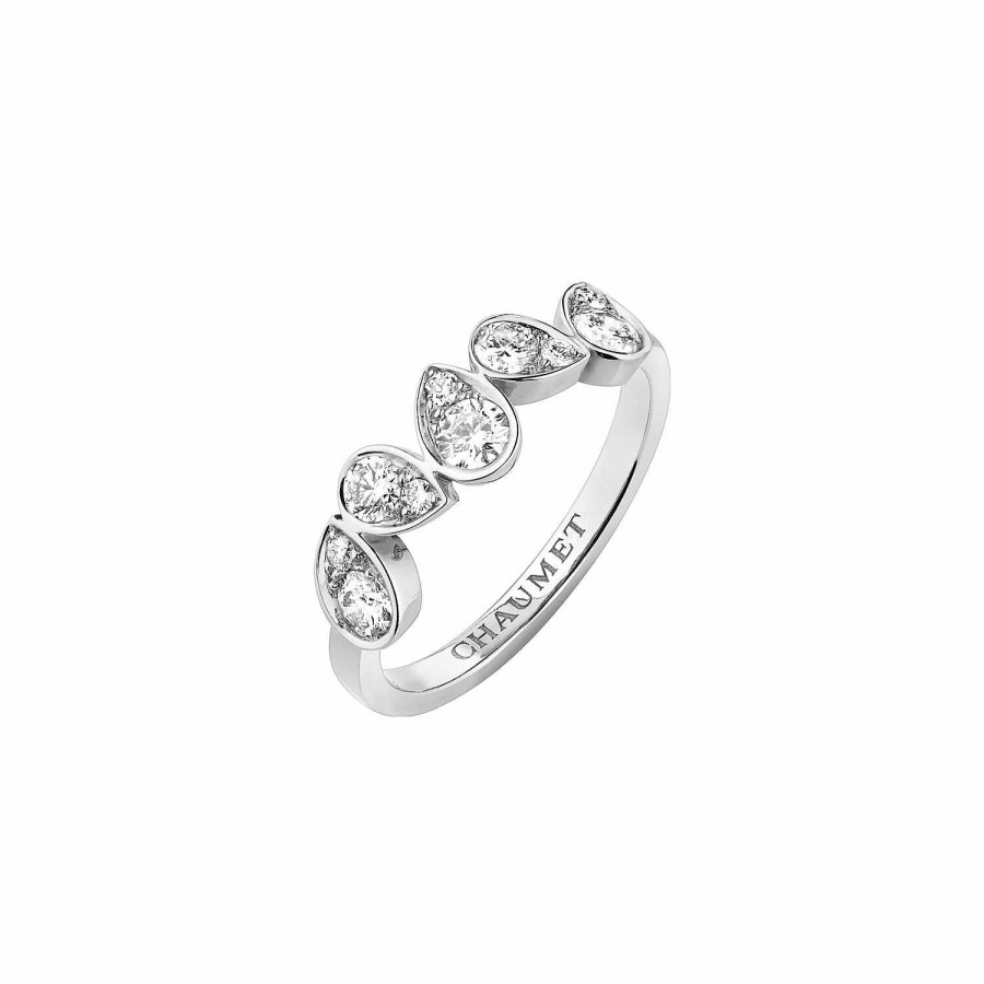 Chaumet Bague Chaumet Jos Phine Ronde D'Aigrettes En Or Blanc Et Diamants