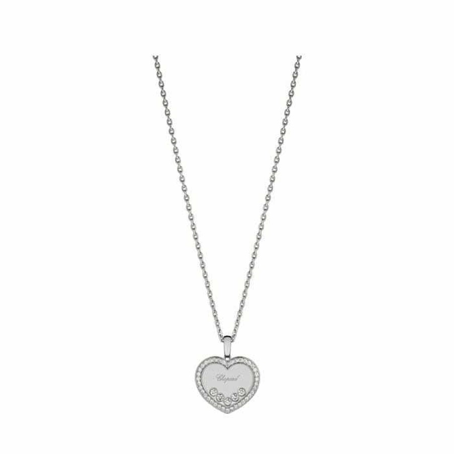 Chopard Pendentif Chopard Happy Diamonds En Or Blanc Et Diamants