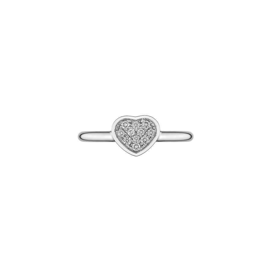 Chopard Bague Chopard My Happy Hearts En Or Blanc Et Diamants, Taille 53