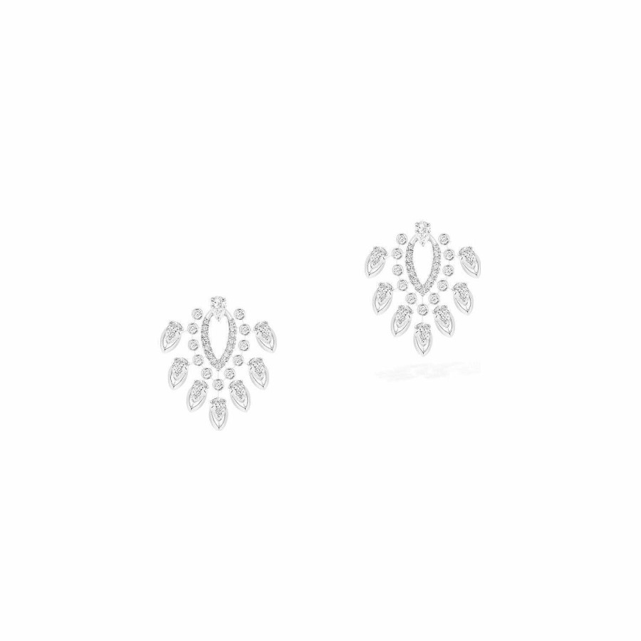 Messika Boucles D'Oreilles Messika Desert Bloom En Or Blanc Et Diamants