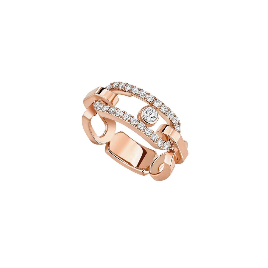 Messika Bague Messika Move Link En Or Rose Et Diamants