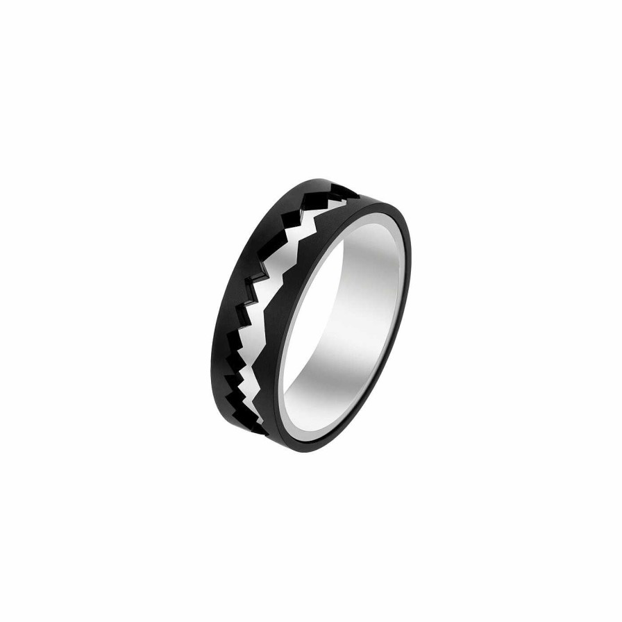 Akillis Bague Akillis Capture In Motion Centre En Or Blanc, Ext Rieur En Titane Dlc Noir