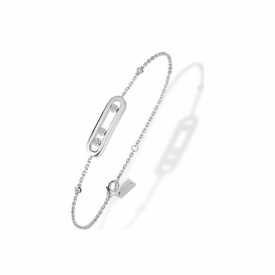 Messika Bracelet Messika Baby Move En Or Blanc Et Diamants