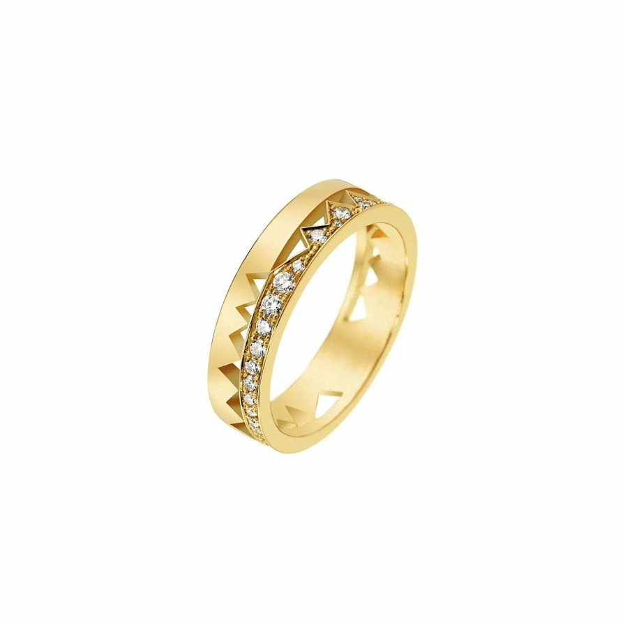 Akillis Bague Akillis Bandeau Capture Me En Or Jaune Semi Pav E De Diamants