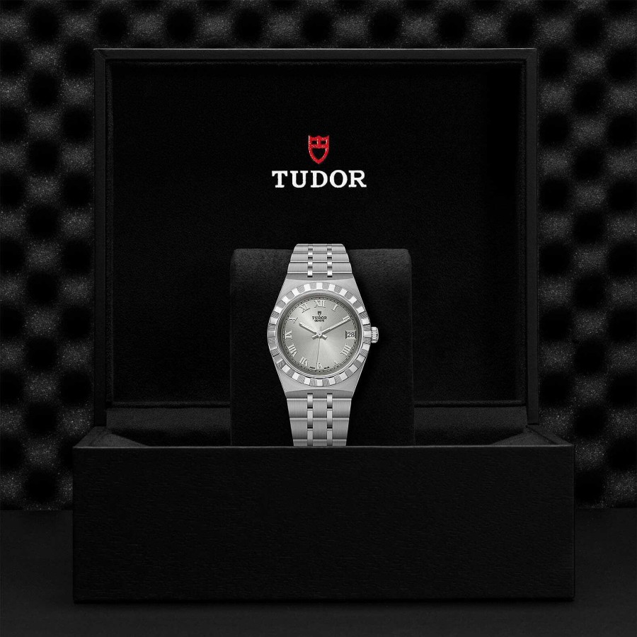 TUDOR Montre Tudor Royal Bo Tier En Acier 34 Mm, Cadran Argent