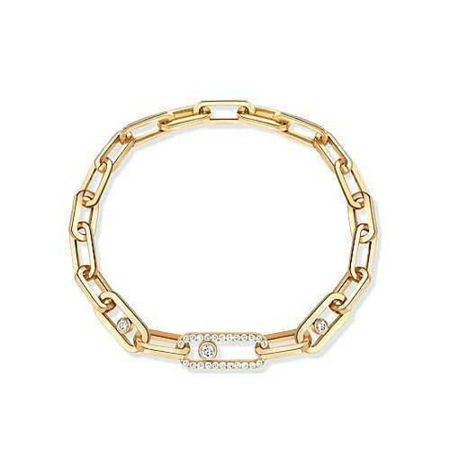 Messika Bracelet Messika Move Link En Or Jaune Et Diamants