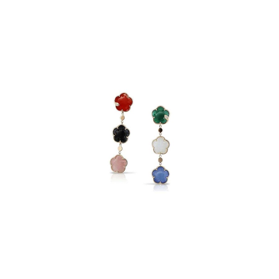 Pasquale Bruni Boucles D'Oreilles Pasquale Bruni Petit Joli Bouquet En Or Rose Et Diamants