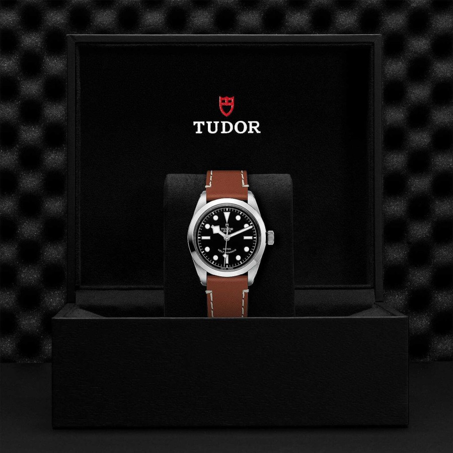 TUDOR Montre Tudor Black Bay 36 Bo Tier En Acier 36 Mm, Bracelet En Cuir Brun