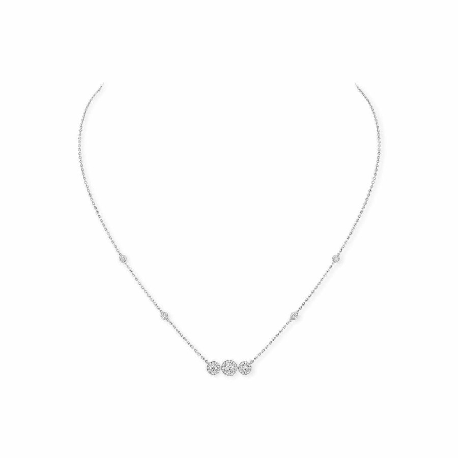 Messika Collier Messika Joy Trilogy En Or Blanc Et Diamants