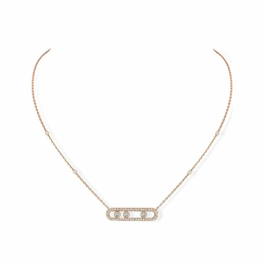 Messika Collier Messika Move Classique Pav En Or Rose Et Diamants