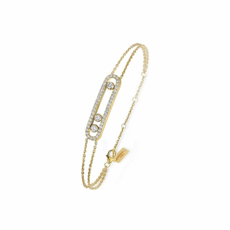 Messika Bracelet Messika Move Classique En Or Jaune Et Pav De Diamants