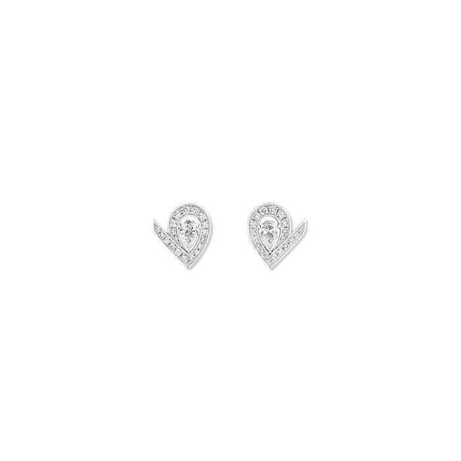 Chaumet Boucles D'Oreilles Chaumet Jos Phine Aigrette En Or Blanc Et Diamants