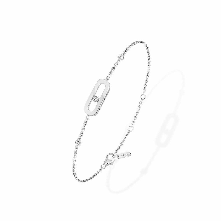 Messika Bracelet Messika Move Uno En Or Blanc Et Diamants