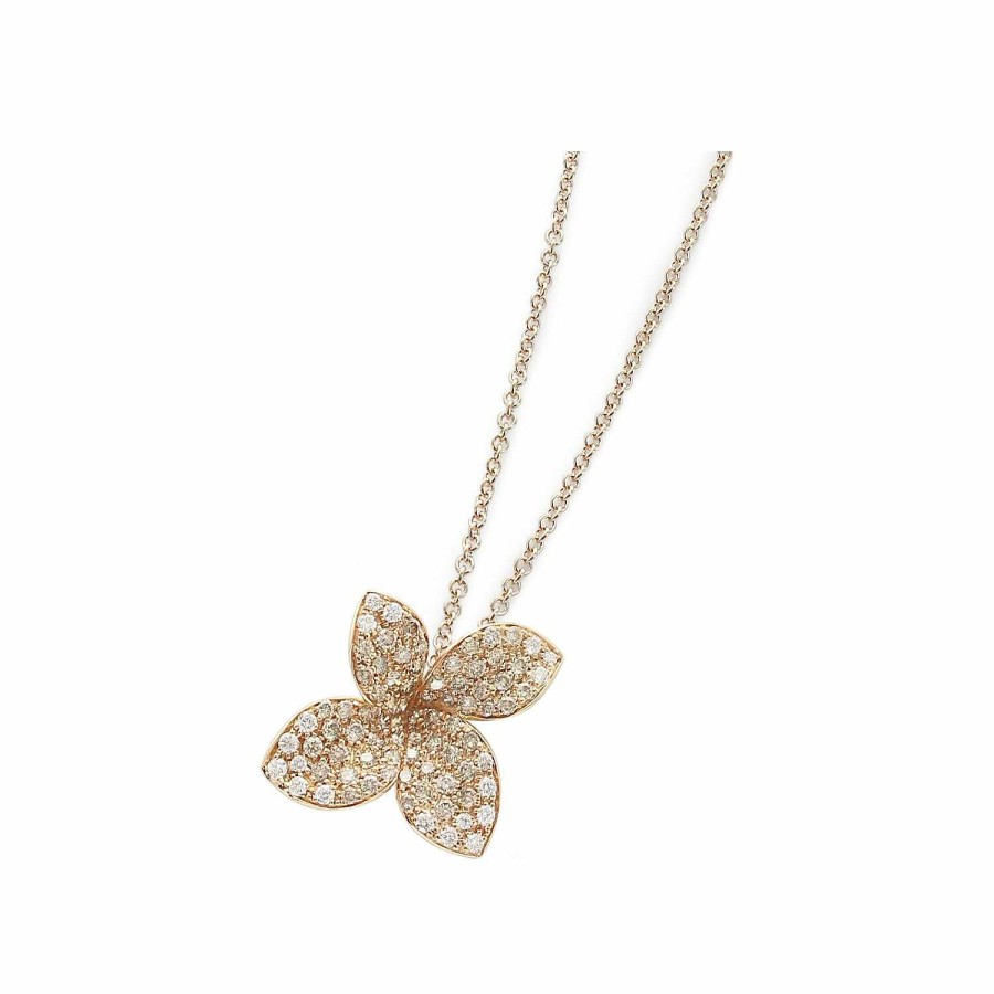 Pasquale Bruni Pendentif Pasquale Bruni Petit Garden En Or Rose, Diamants Bruns Et Blancs