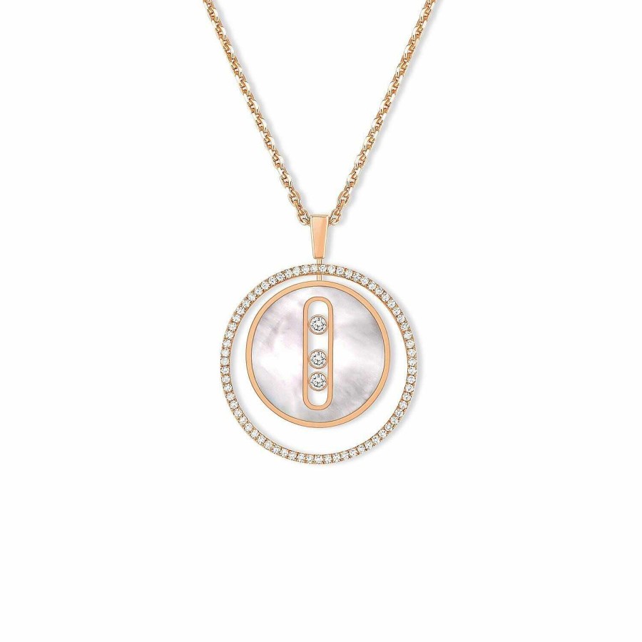 Messika Collier Messika Lucky Move En Or Rose, Nacre Et Diamants