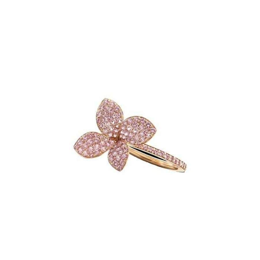 Pasquale Bruni Bague Pasquale Bruni Petit Garden En Or Rose Et Saphirs Roses