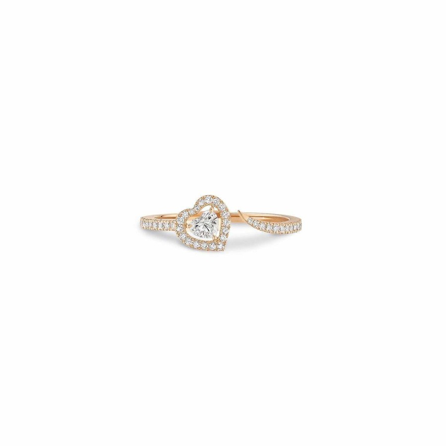 Messika Bague Messika Joy Coeur Pav E En Or Rose Et Diamants De 0.15Ct