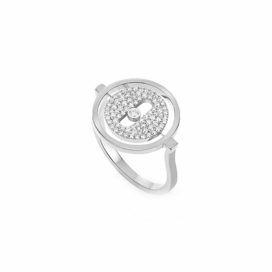 Messika Bague Messika Lucky Move Pav E Pm En Or Blanc Et Diamants