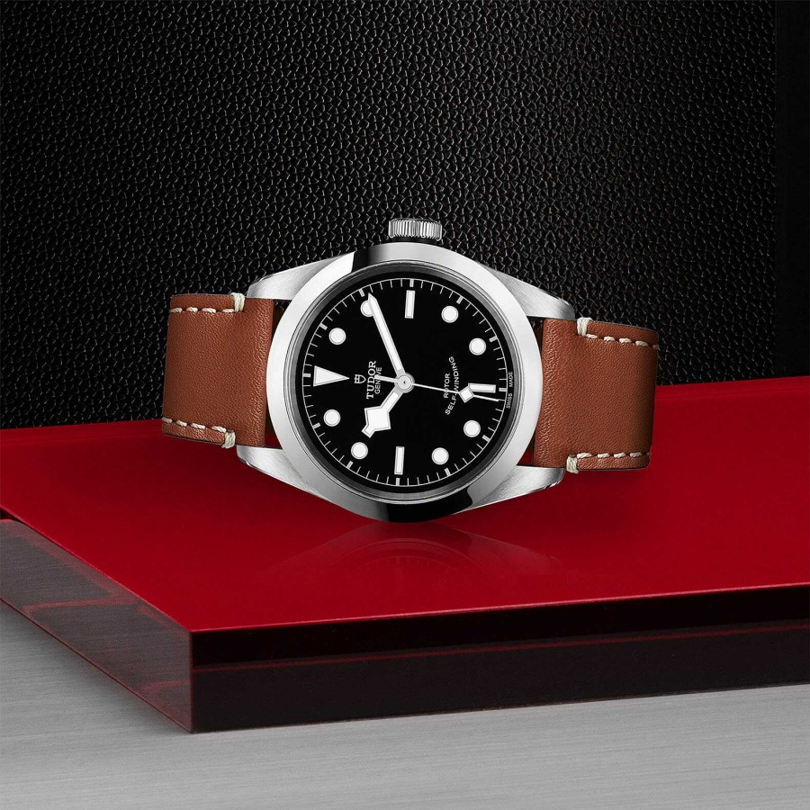 TUDOR Montre Tudor Black Bay 41 Bo Tier En Acier 41 Mm, Bracelet En Cuir Brun