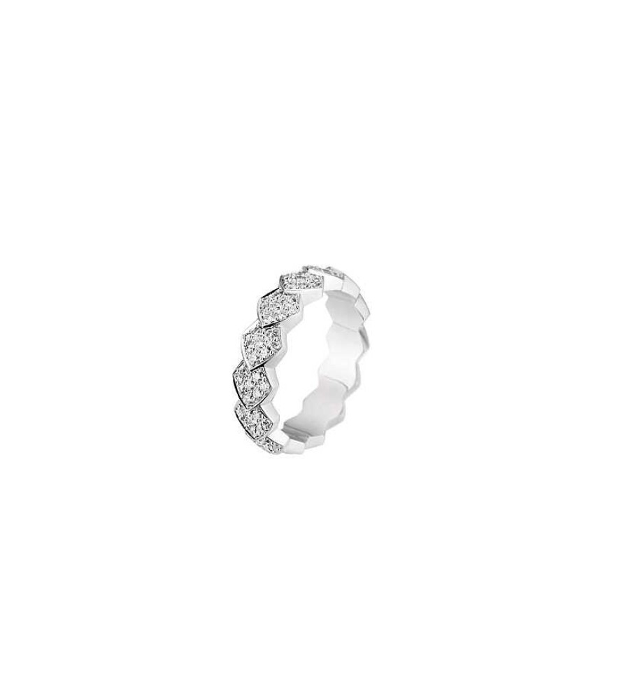 Akillis Bague Akillis Python En Or Blanc Et Diamants