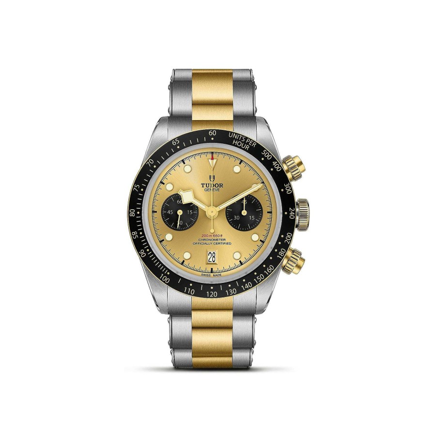 TUDOR Montre Tudor Black Bay Chrono S&G Bo Tier En Acier 41 Mm, Bracelet En Acier Et Or Jaune