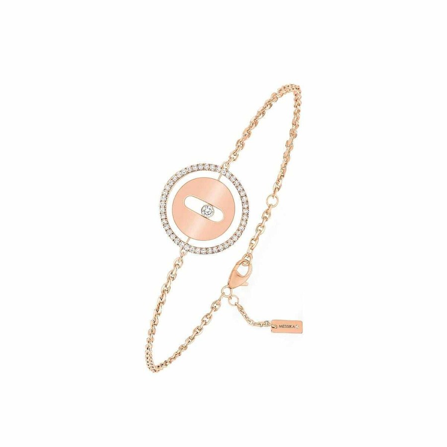 Messika Bracelet Sur Chaine Messika Lucky Move Pm En Or Rose Et Diamants