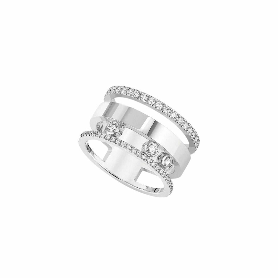 Messika Bague Messika Move Romane Gm En Or Blanc Et Diamants