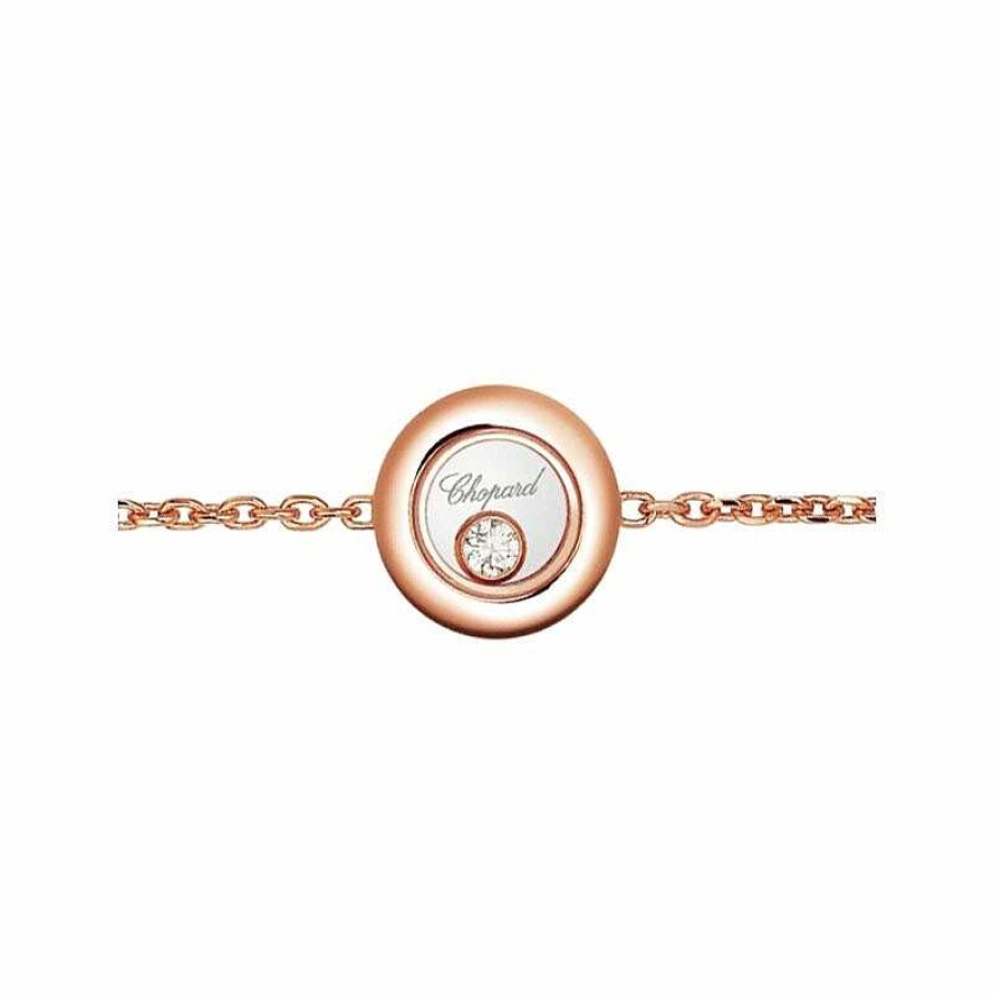 Chopard Bracelet Chopard Happy Diamonds En Or Rose Et Diamant