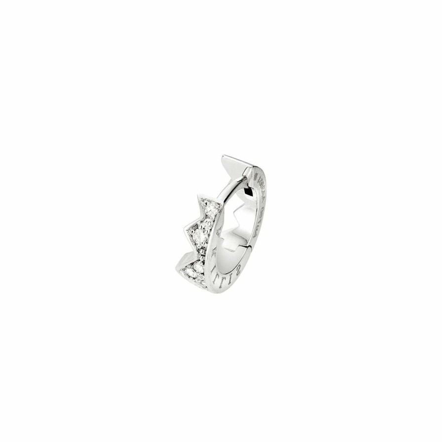 Akillis Mono Boucle D'Oreille Mini Cr Ole Gauche Akillis Capture Light En Or Blanc Pav E De Diamants