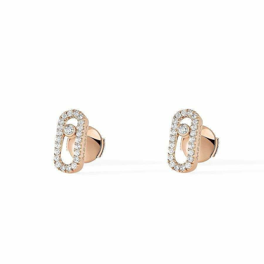 Messika Boucles D'Oreilles Messika Move Uno En Or Rose Et Diamants