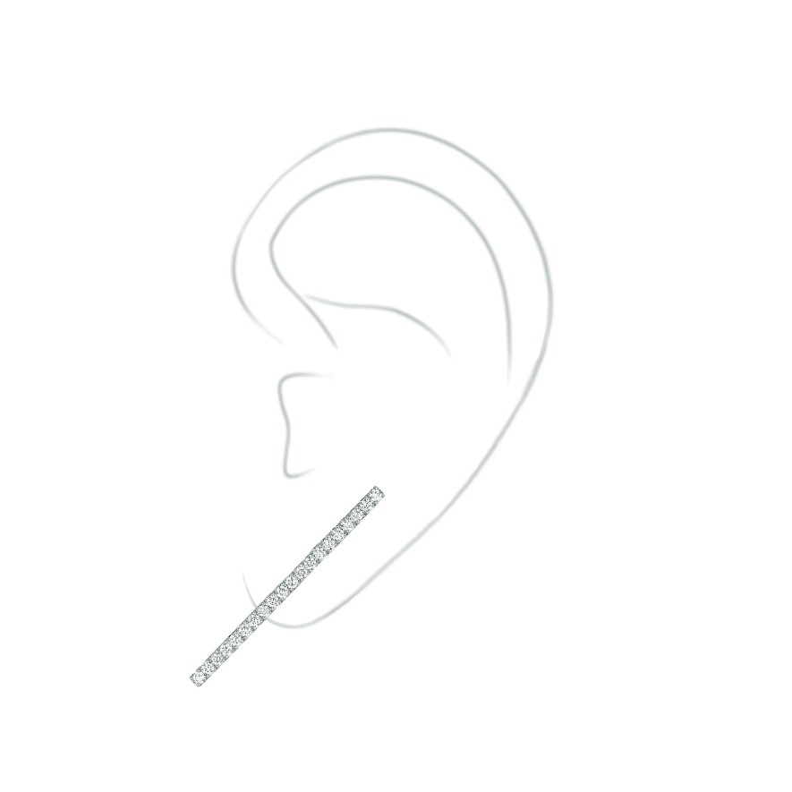 Messika Mono Boucle D'Oreille Messika Gatsby En Or Blanc Et Diamants