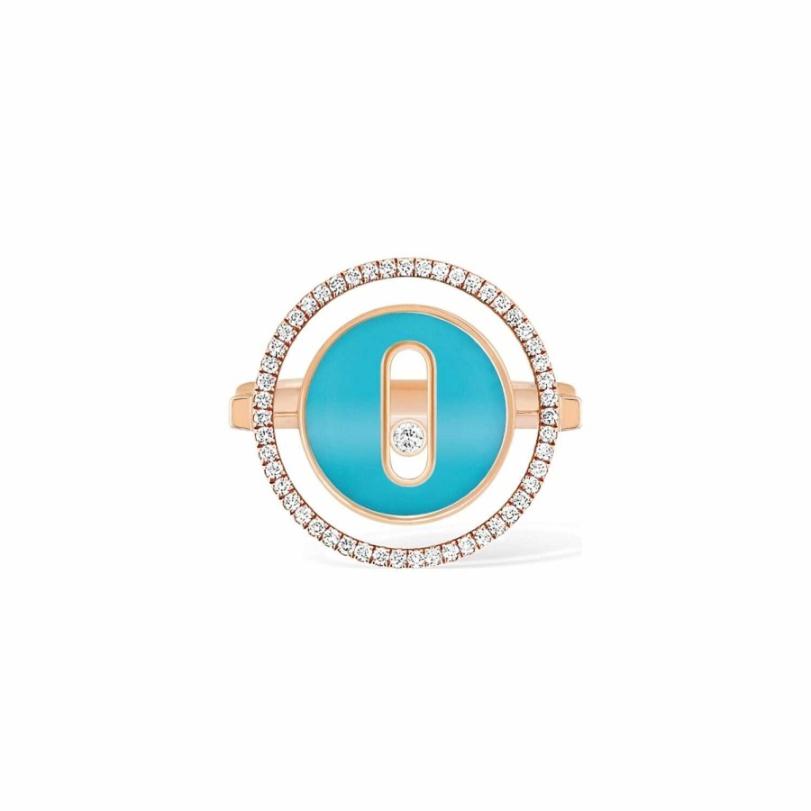 Messika Bague Messika Lucky Move En Or Rose, Turquoise Et Diamants