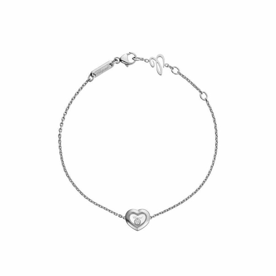 Chopard Bracelet Chopard Happy Diamonds Icons En Or Blanc Et Diamant