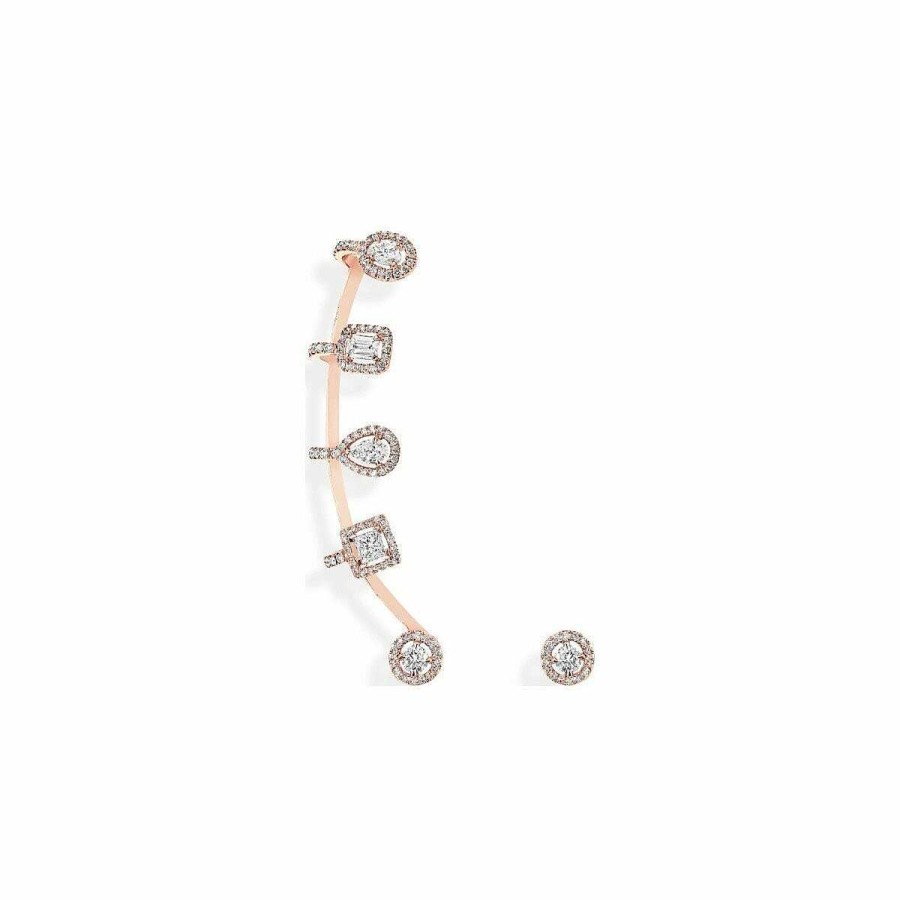 Messika Boucles D'Oreilles Messika Diamants Multiformes En Or Rose Et Diamants