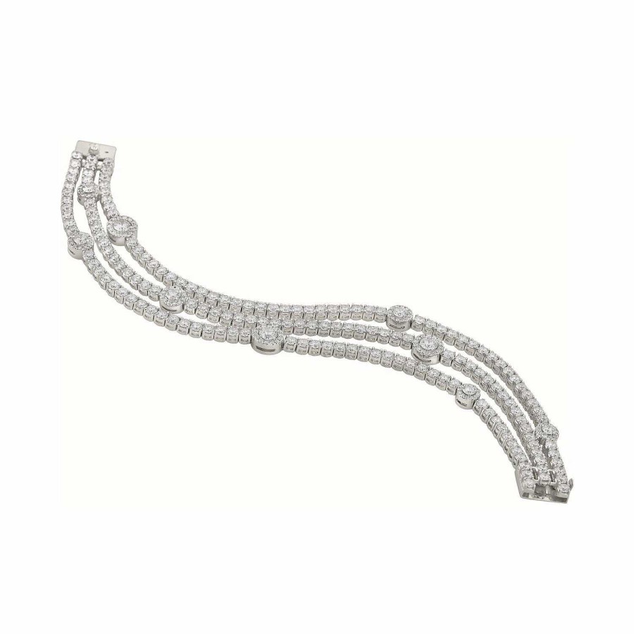 Créations Julian Bracelet En Or Blanc, Diamants Blancs Et Diamants Blancs