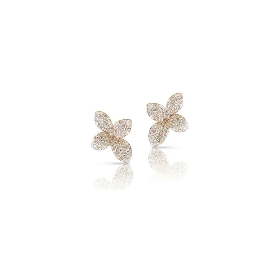 Pasquale Bruni Boucles D'Oreilles Pasquale Bruni Giardini Segreti En Or Rose Et Diamants