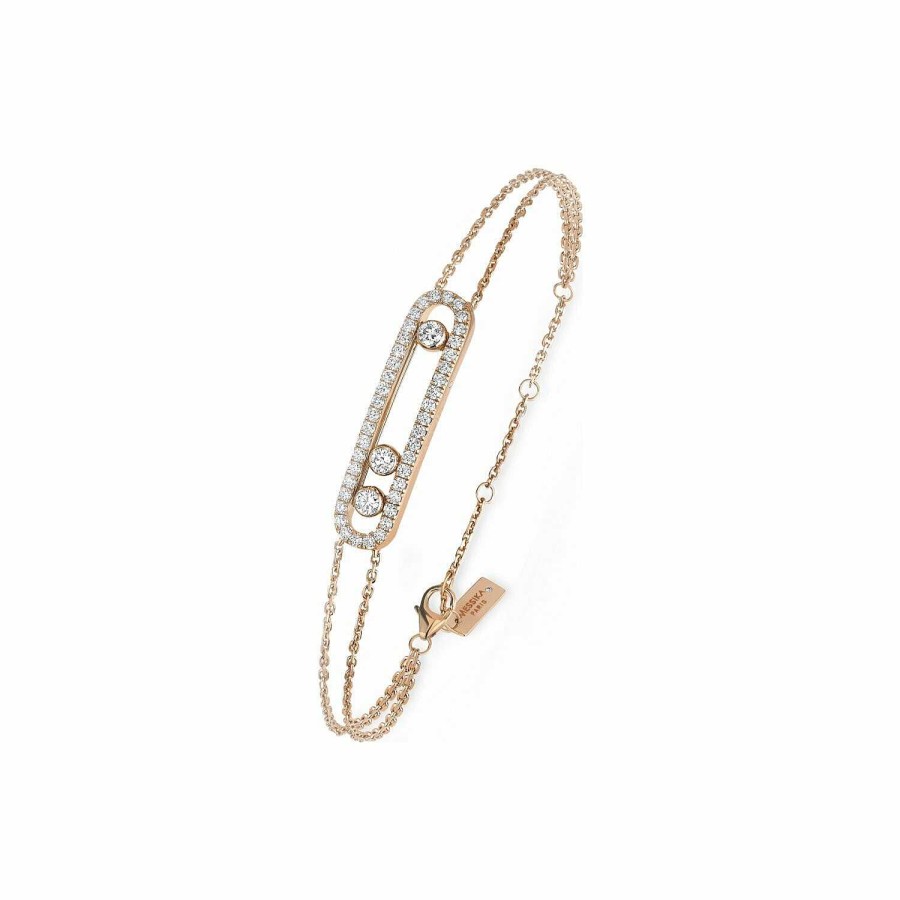 Messika Bracelet Messika Move Classique En Or Rose Et Pav De Diamants