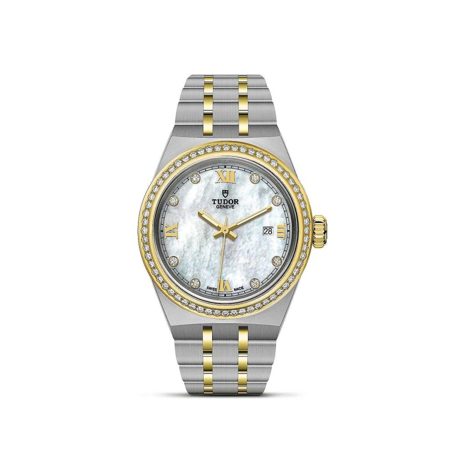 TUDOR Montre Tudor Royal Bo Tier En Acier 28 Mm, Cadran Serti De Diamants