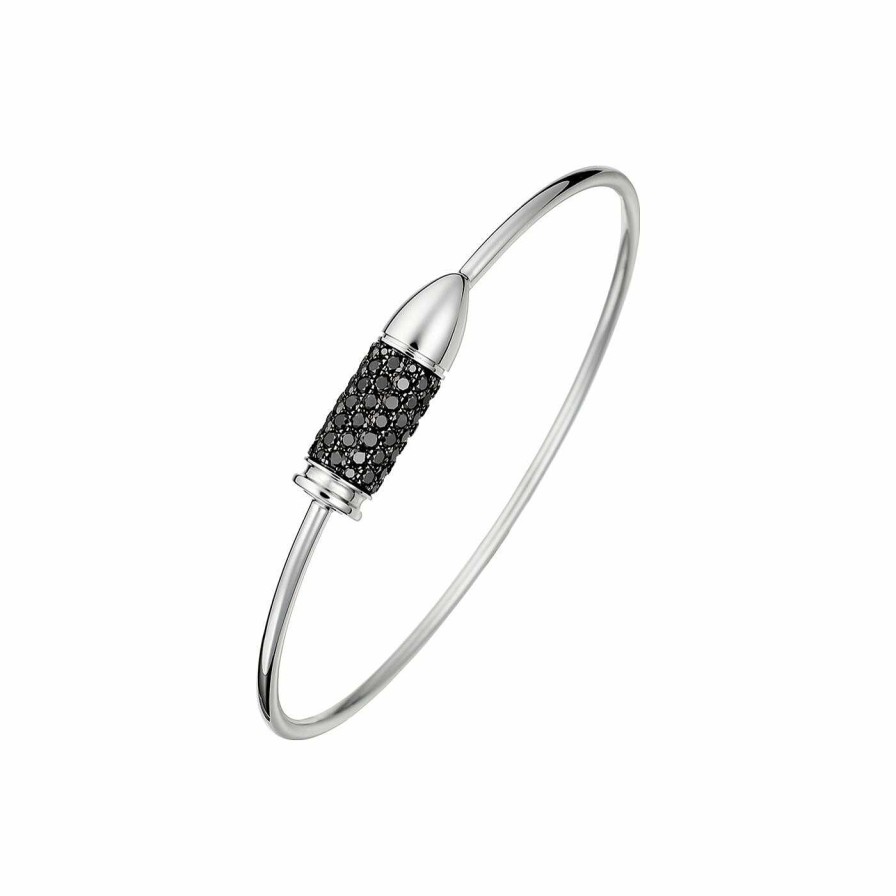 Akillis Bracelet Akillis Flex Ferm Aimant Bang Bang En Or Blanc Rhodi Noir Pav De Diamants