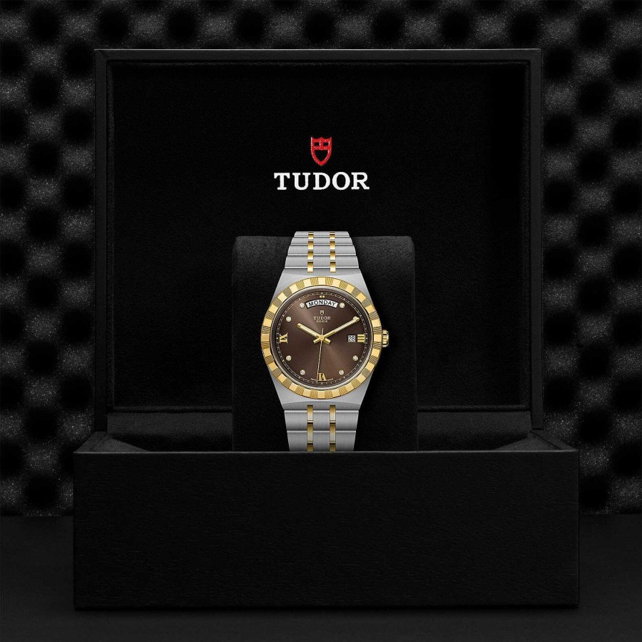 TUDOR Montre Tudor Royal Bo Tier En Acier, 41 Mm, Cadran Serti De Diamants