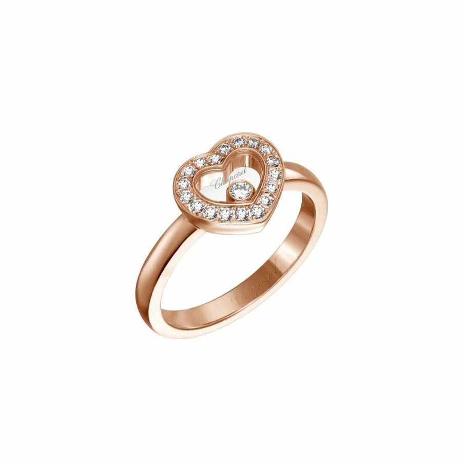 Chopard Bague Chopard Happy Diamonds Icons En Or Rose Et Diamants