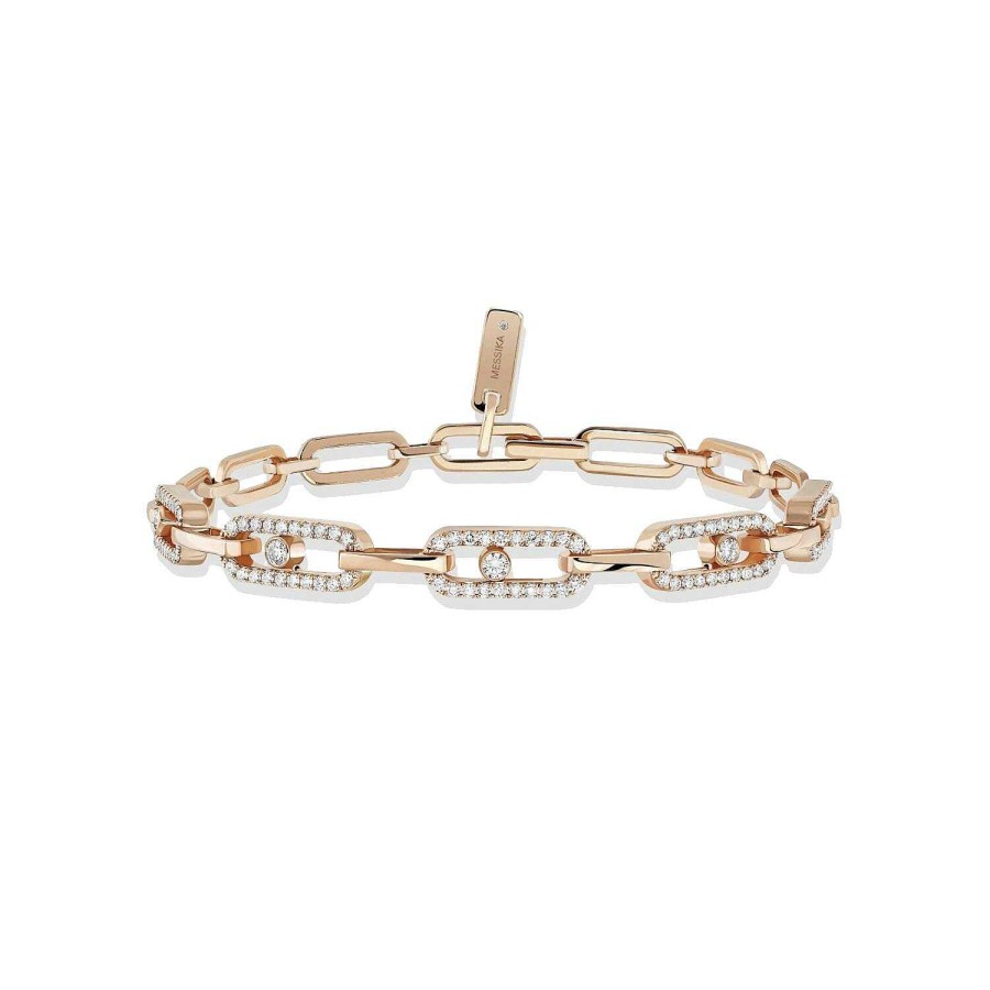 Messika Bracelet Messika Move Uno Multi En Or Rose Et Diamants