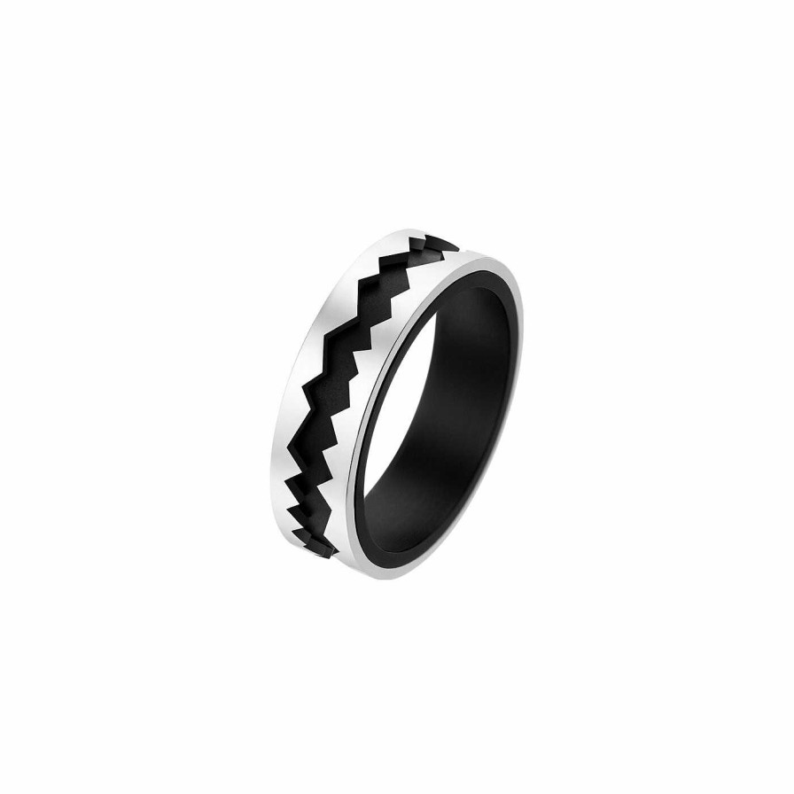 Akillis Bague Akillis Capture In Motion Centre En Titane Dlc Noir, Ext Rieur En Or Blanc