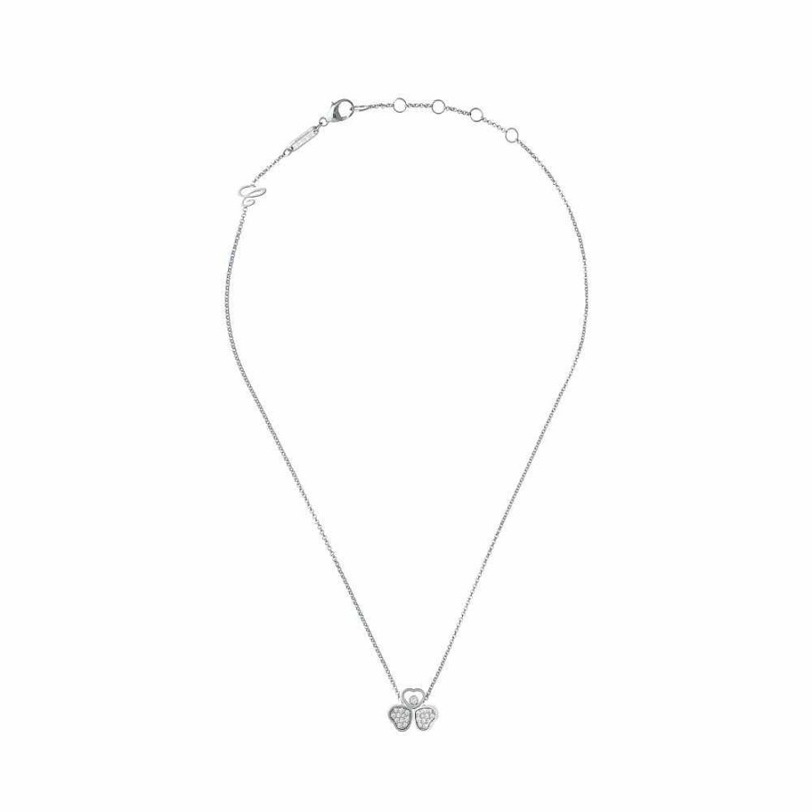 Chopard Collier Chopard Happy Hearts Wings En Or Blanc Et Diamants