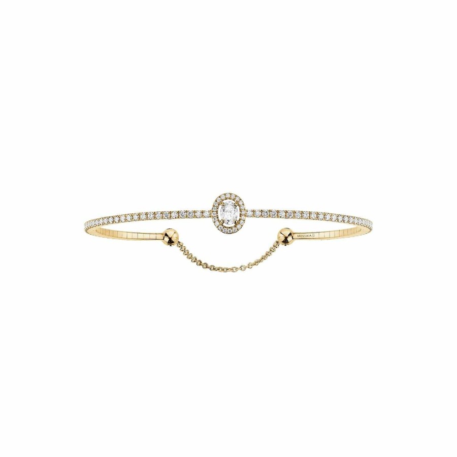 Messika Bracelet Messika Skinny Pav En Or Blanc Et Diamants