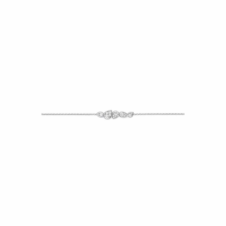 Chaumet Bracelet Chaumet Josephine Ronde D'Aigrette En Or Blanc, Aigue Marine Et Diamants