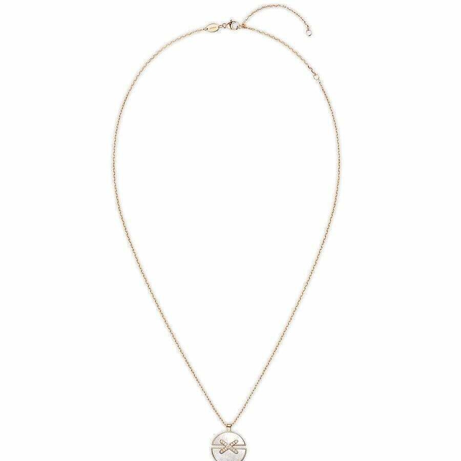 Chaumet Pendentif Chaumet Jeux De Liens Harmony Moyen Mod Le En Or Rose, Diamants Et Nacre