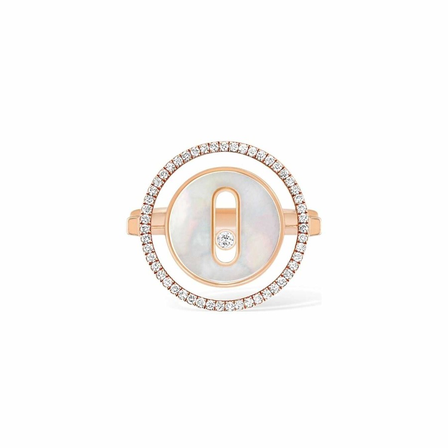 Messika Bague Messika Lucky Move En Or Rose, Nacre Et Diamants