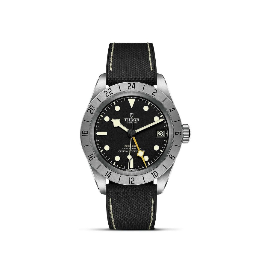 TUDOR Montre Tudor Black Bay Pro Bo Tier En Acier 39 Mm, Bracelet Hybride Caoutchouc Et Cuir