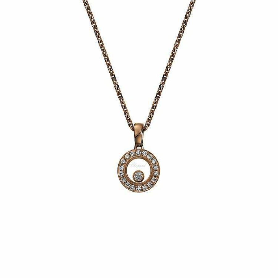 Chopard Collier Chopard Happy Diamonds En Or Rose Et Diamants